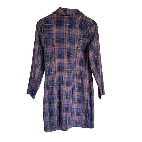 Closet. London Plaid Jacket Red Purple Black US Size 6 - Picture 2 of 7